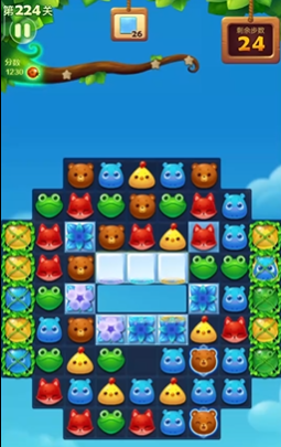 开心消消乐224关怎么过1