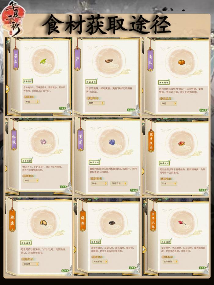 华夏千秋食材获取方法2