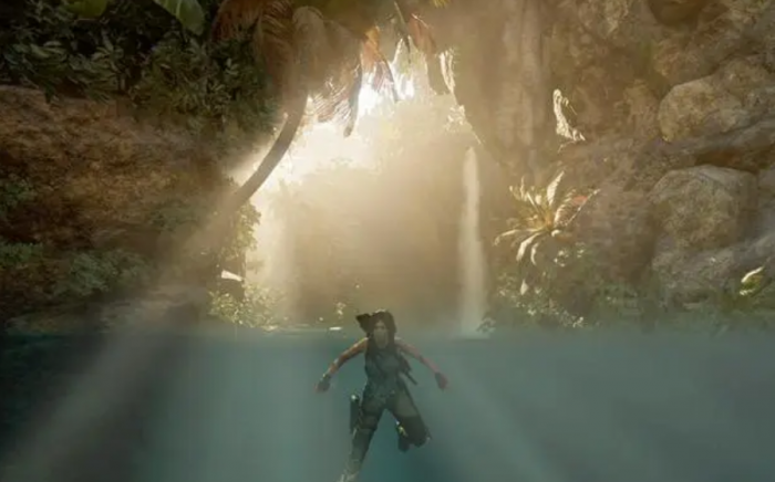 古墓丽影九第一个瀑布怎么过2