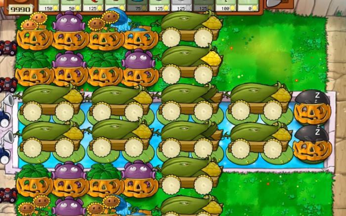 植物大战僵尸泳池无尽如何搭梯1