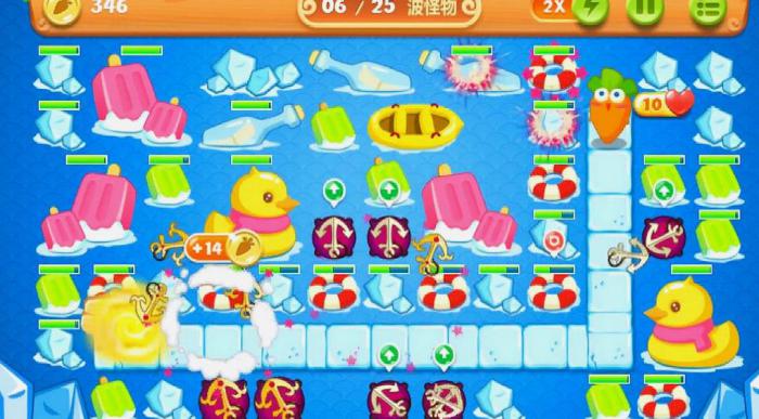 保卫萝卜2第34关怎么打_保卫萝卜2第34关攻略图解法