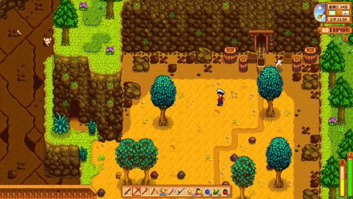 星露谷物语湖边的山洞在哪里1