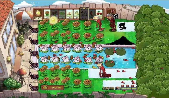 植物大战僵尸全面冻结怎么打1