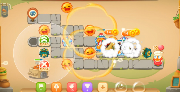 保卫萝卜3第五十二关怎么2