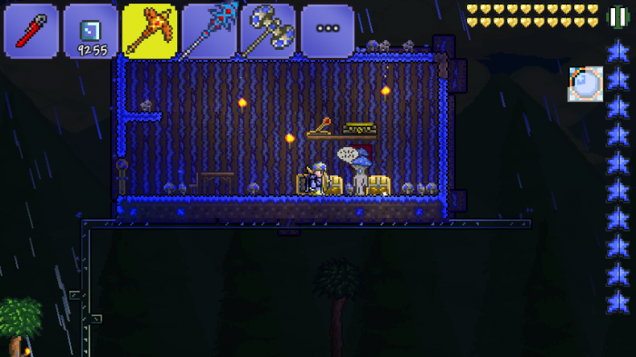 泰拉瑞亚怎么造蘑菇人的房子2