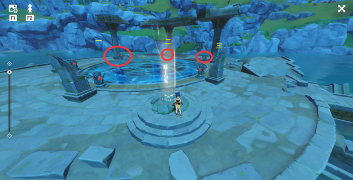 原神渌华池梯田树下机关怎么开3