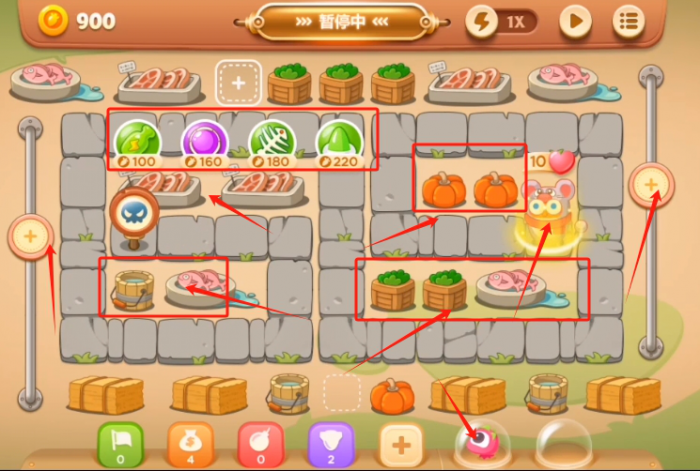 保卫萝卜3集市篇第四十二关怎么过1