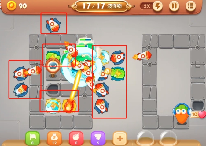 保卫萝卜3工厂篇第29关怎么过2