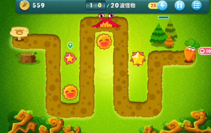 保卫萝卜丛林第4关怎么过2