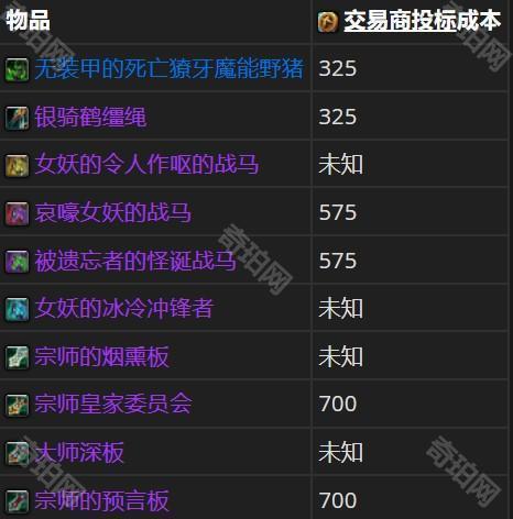 《魔兽世界》11.17夏季商栈商品一览2