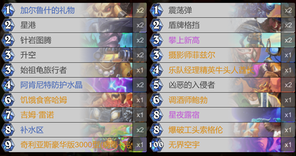 炉石传说星际英雄传星舰战卡组怎么搭配_炉石传说占星者