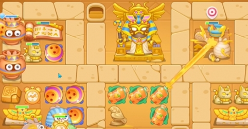 保卫萝卜4法老归来第60关怎么过5