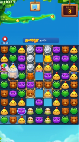 开心消消乐隐藏关102关怎么过3