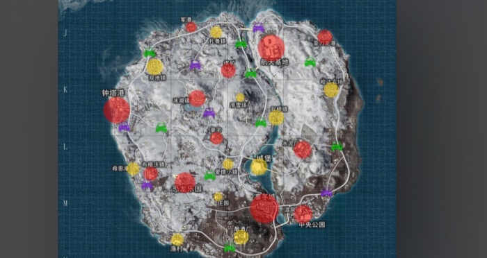 绝地求生雪地地图哪里刷年兽1