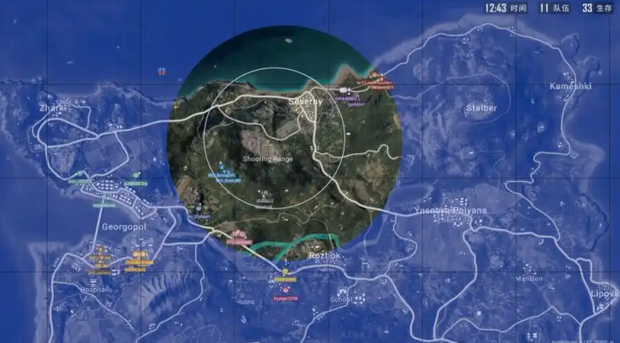 绝地求生如何观察毒圈1