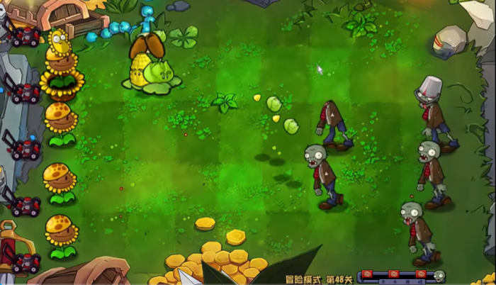 植物大战僵尸48关怎么过_植物大战僵尸关卡4 8