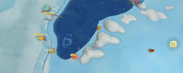 摩尔庄园雪山鱼塘怎么进去1