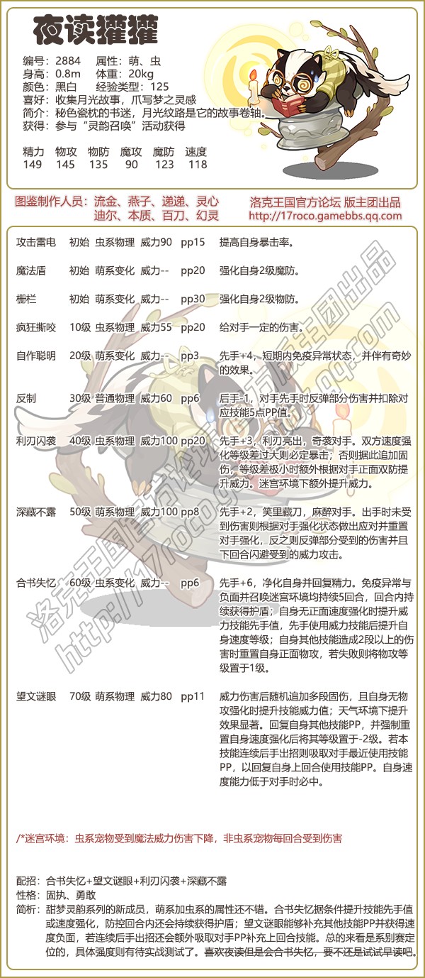 洛克王国夜读獾獾性格推荐1