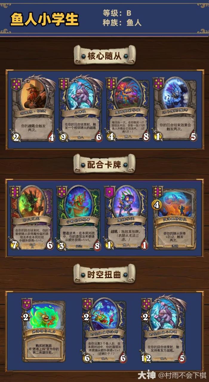 炉石传说34.2.2酒馆战棋鱼人小学生玩法_炉石传说酒馆战棋鱼人玩法