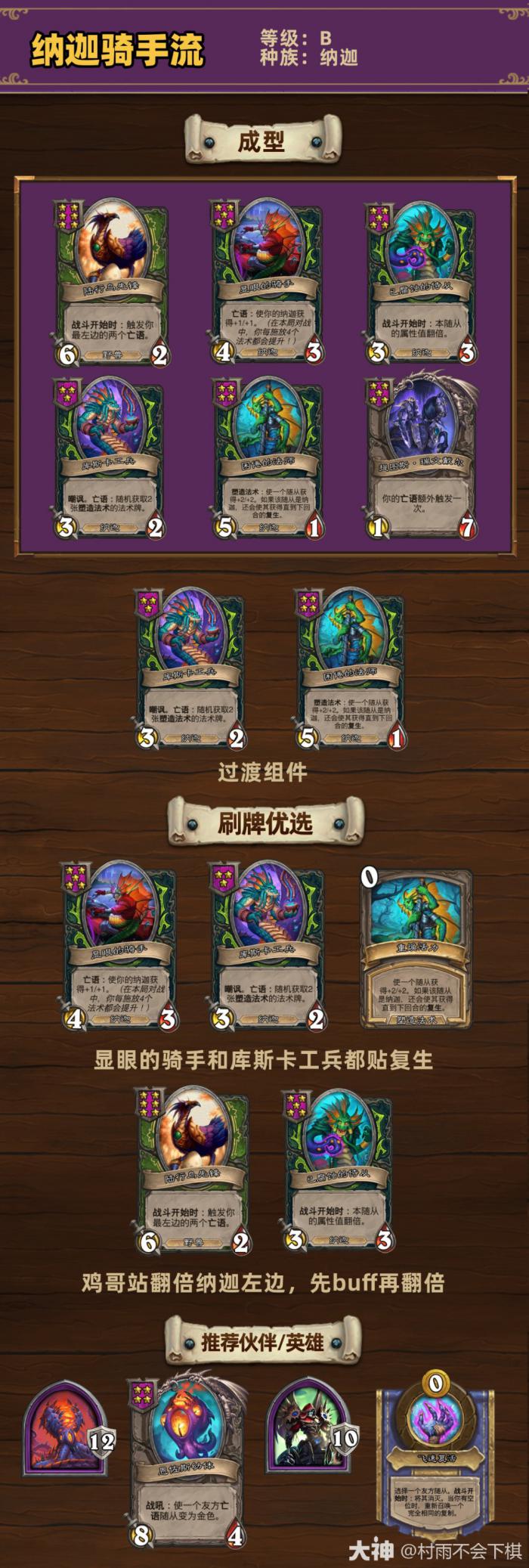 炉石传说33.6.2酒馆战棋纳迦骑手流玩法攻略1