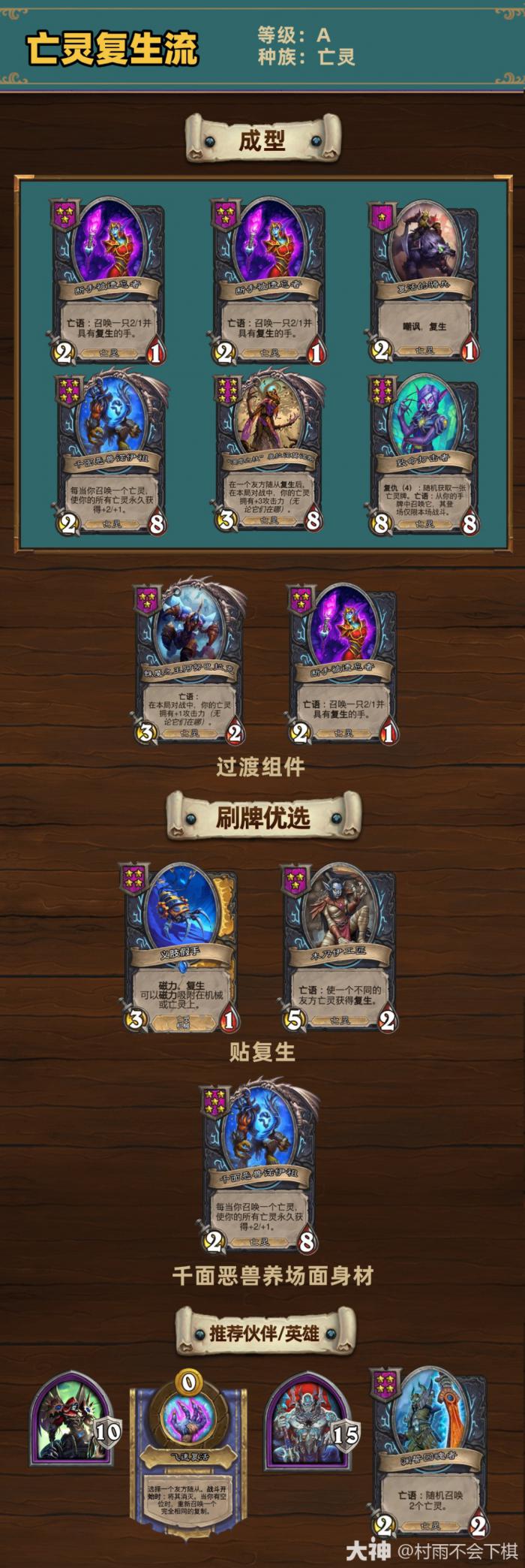 炉石传说33.6.2酒馆战棋亡灵复生流玩法攻略1