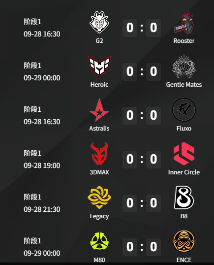 CS2epls22赛程表3