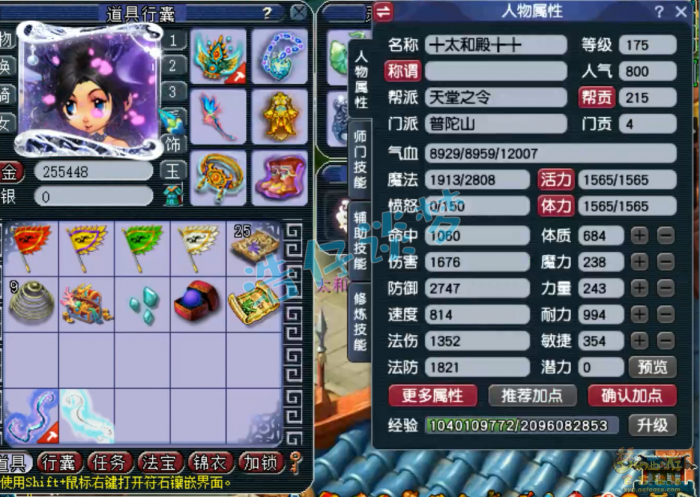 梦幻西游咒师普陀山装备175级展示图_175咒师普陀怎么加点