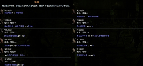 流放之路2箭袋词条价值_流放之路弓和箭袋算双持吗