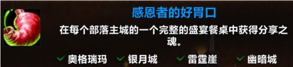 魔兽世界感恩者的好胃口成就_魔兽世界感恩者的长袍