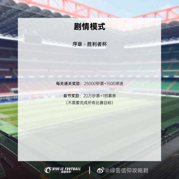 绿茵信仰剧情模式怎么玩3