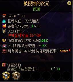 DNF史诗之路次元入侵门票是什么1