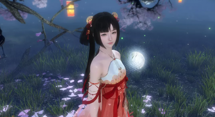 《逆水寒》新发型倚云鬓和红罗扇造型赏析4