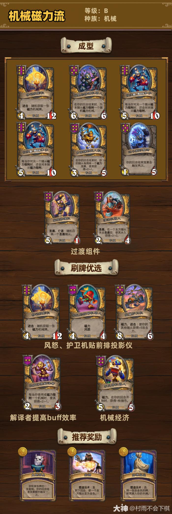 炉石传说33.4.2酒馆战棋机械磁力流玩法_炉石传说酒馆战棋机械棋子