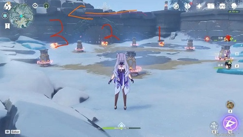 原神覆雪之国三个仙灵在哪3