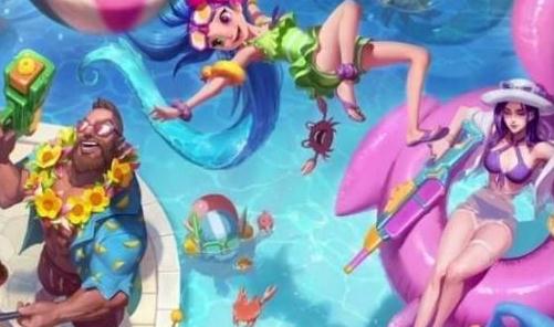 LOL夏日泳池派对皮肤雷同风暴英雄_夏日泳池派对图片