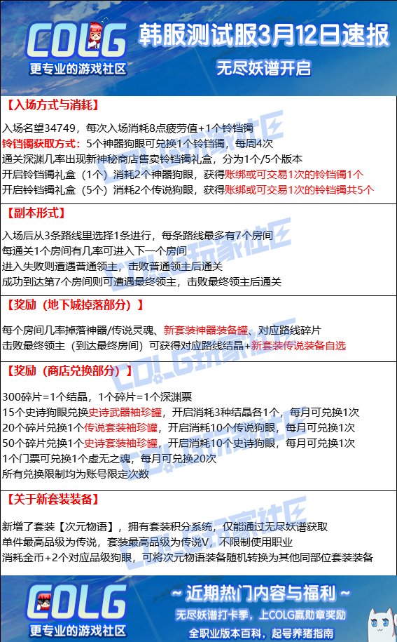 DNF无尽妖谱奖励一览1