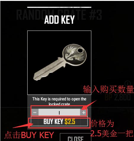 《绝地求生》钥匙购买流程2