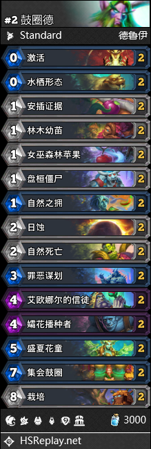 炉石传说泰坦诸神德鲁伊卡组推荐1