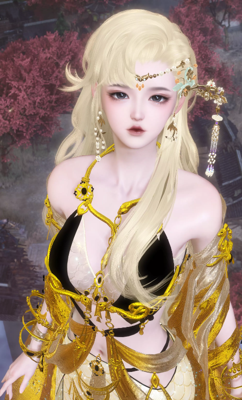 逆水寒巴蛇时装染色黑金巴蛇分享6