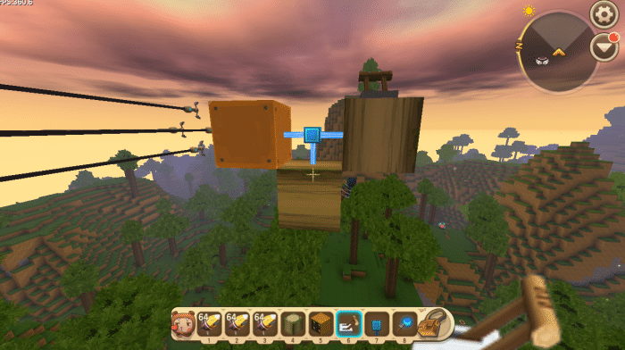 《迷你世界》旋转炸山火箭炮制作攻略3