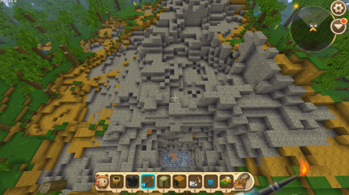 《迷你世界》旋转炸山火箭炮制作攻略5