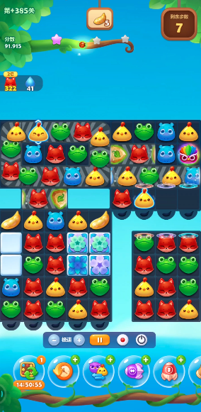 开心消消乐385隐藏关怎么过2