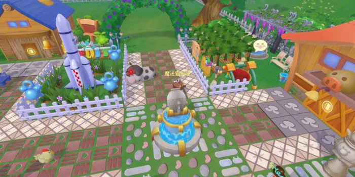 摩尔庄园空中花园底下怎么放东西1