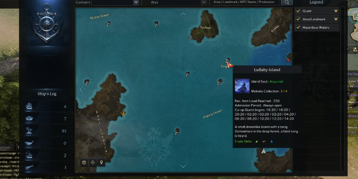 失落的方舟植物采集去哪个岛1