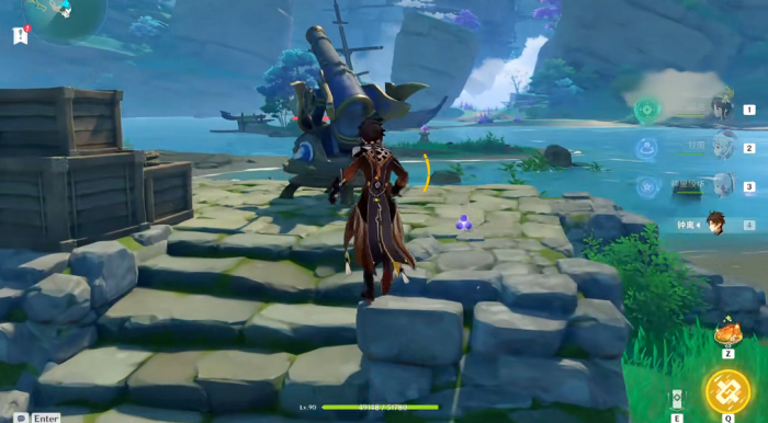 原神神居岛崩炮箱子解_原神神居岛崩炮旁边的华丽宝箱