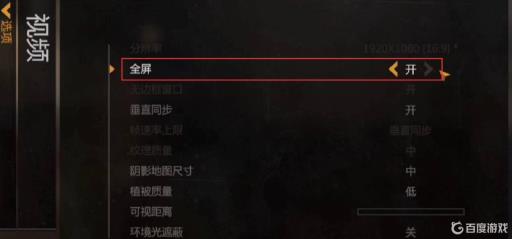 消逝的光芒分辨率调低了不能全屏吗?3