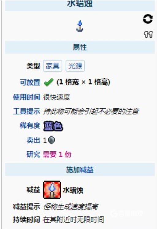 泰拉瑞亚水蜡烛效果叠加吗?2