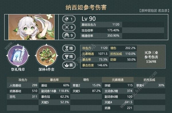 原神4.4草行夜久超绽放怎么搭配5