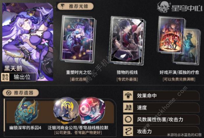 崩坏星穹铁道黑天鹅光锥怎么搭配1