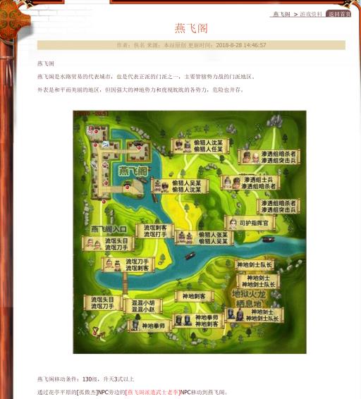 热血江湖燕飞阁多少级能进?1